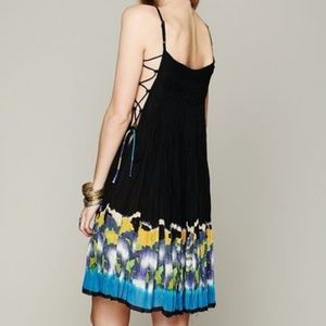 Free People ONE Imperial Pintuck Lace Up Dress M